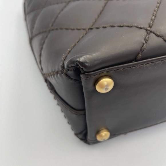 CHANEL Dark Brown Quilted Tote - Picture 4 of 7